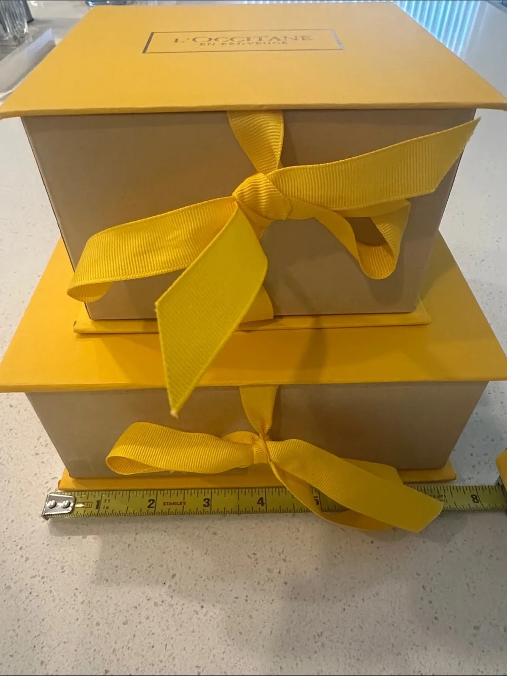 L'Occitane Yellow Gift Box Set Organizer